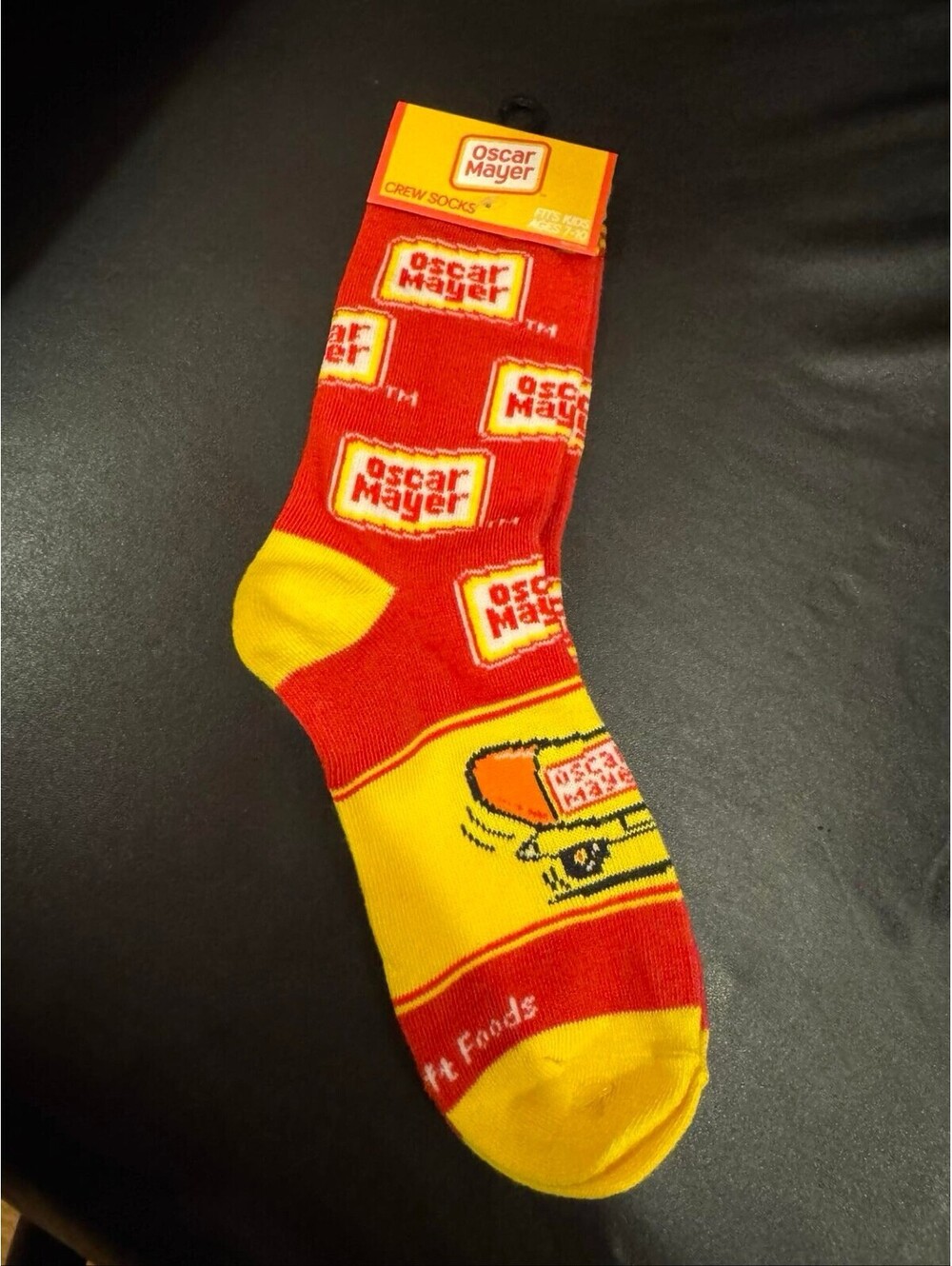 New Oscar Mayer Wienermobile Men's Socks Red Novelty Crew Socks